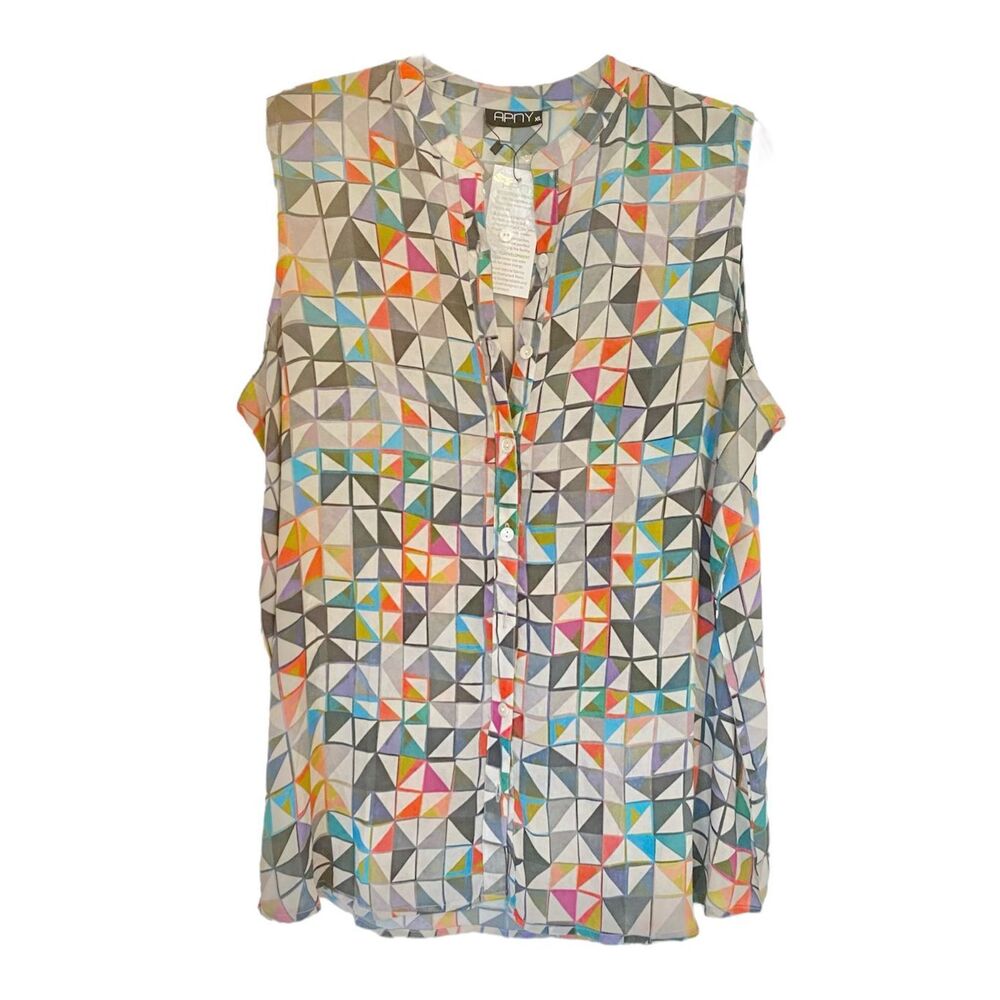 New APNY Geometric Pattern Sleeveless Top Sz XL